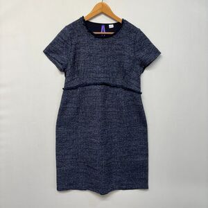 NWT Seraphine Women Maternity A-line Tweed Dress Size US 12 UK 16 Navy D041 -24